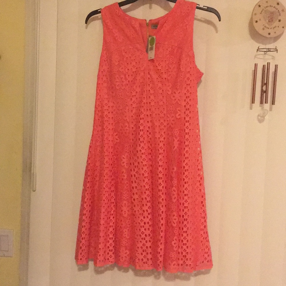 Coral Cocktail Dress.